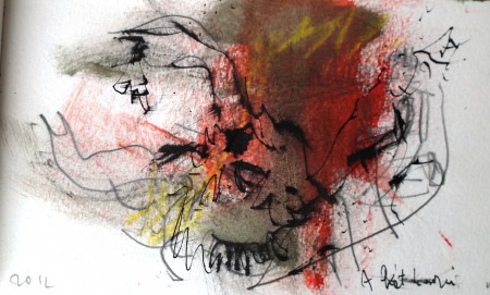 Two arms, ink on paper, 2012